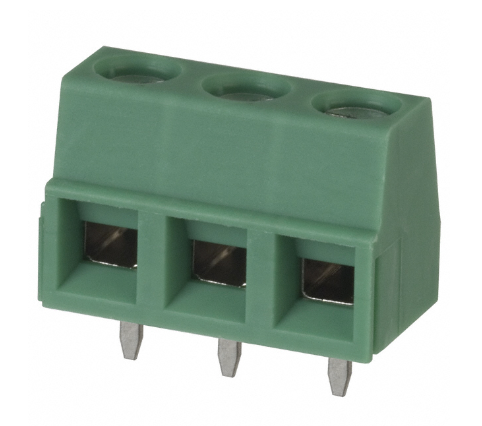 Pack of 4 1729131 Connector 3 Position Wire to Board Terminal Block Horizontal with Board 0.200" (5.08mm) Through Hole