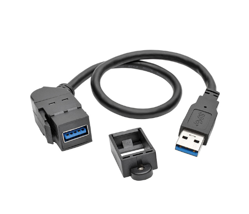 U324-001-KPA-BK Cable USB 5Gbps (USB 3.0, USB 3.x Gen 1, Superspeed) Cable A Female to A Male 1.00' (304.8mm) Shielded