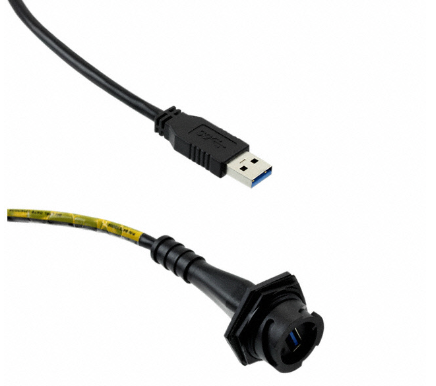 0847330004 Cable USB 5Gbps (USB 3.0, USB 3.x Gen 1, Superspeed) Cable A Female to A Male (Circular Coupling) 2.66' (810.0mm) Shielded
