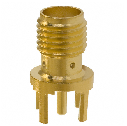 Pack of 2 142-0701-231 SMA Connector Jack, Female Socket 50 Ohms Through Hole Solder