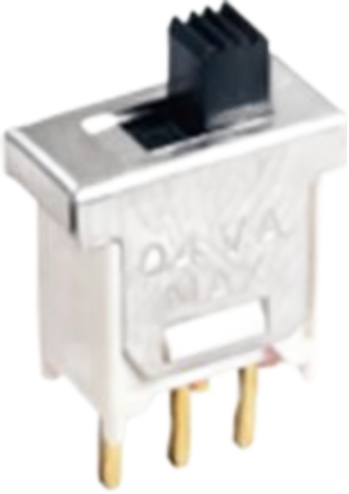 TS02CQE Switch Slide OFF None ON SPST Top Slide 1A 120VAC 28VDC PC Pins Thru-Hole, RoHS
