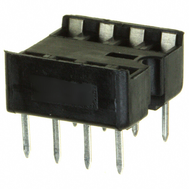 2-640463-2 Connector 8 (2 x 4) Pos DIP, 0.3" (7.62mm) Row Spacing Socket Gold Through Hole