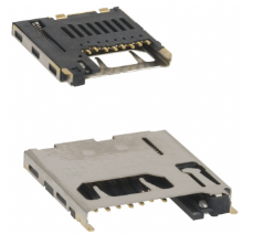 2908-05WB-MG Connector Card 8 Position Secure Digital - microSD Surface Mount, Right Angle Gold :RoHS, Cut Tape
