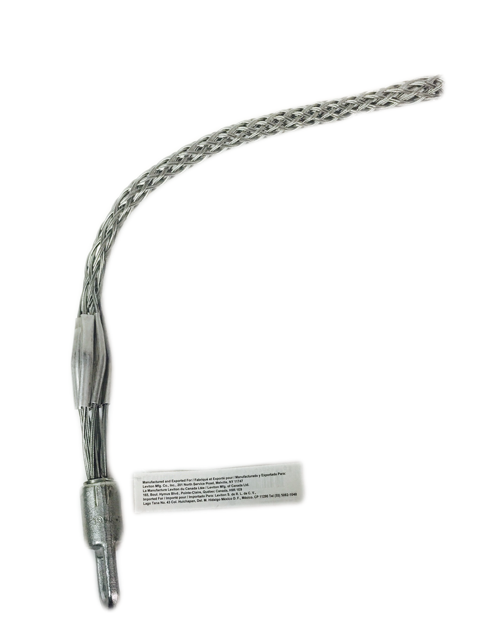 L8582 Leviton 1300950527 Rotating Eye, Closed Mesh, Double Weave, Heavy Duty, Pulling Wire Mesh Grip .620 - .740 Cable Dia.Range, Short Length