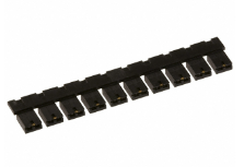 Pack of 10 390088-2 Connector Black Shunt Open Top 2 (1 x 2) Position 0.100" (2.54mm) Gold :RoHS, Cut Tape