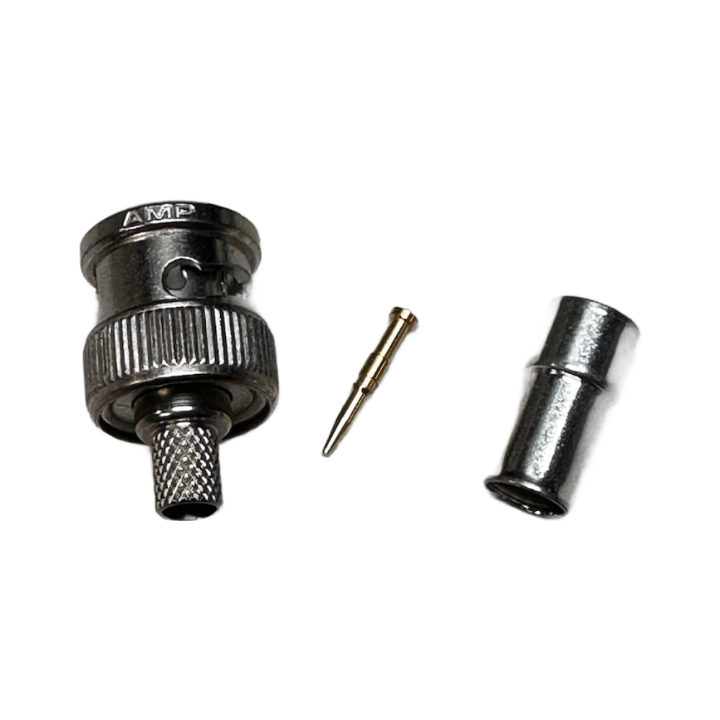 4-227079-9 BNC Connector Plug, Male Pin 50 Ohms Free Hanging (In-Line) Crimp