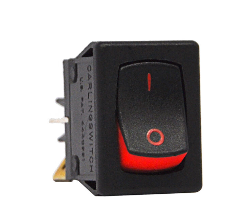 62115919-0-9-V Rocker Switch DPST 8A (AC) 125 V Panel Mount, Snap-In