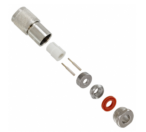 227241-1 Twinaxial Connector Plug, Male Pin Free Hanging (In-Line) Solder