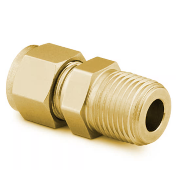 B-600-1-2 Male Connector 3/8T X 1/8MNPT Brass Tube Fitting