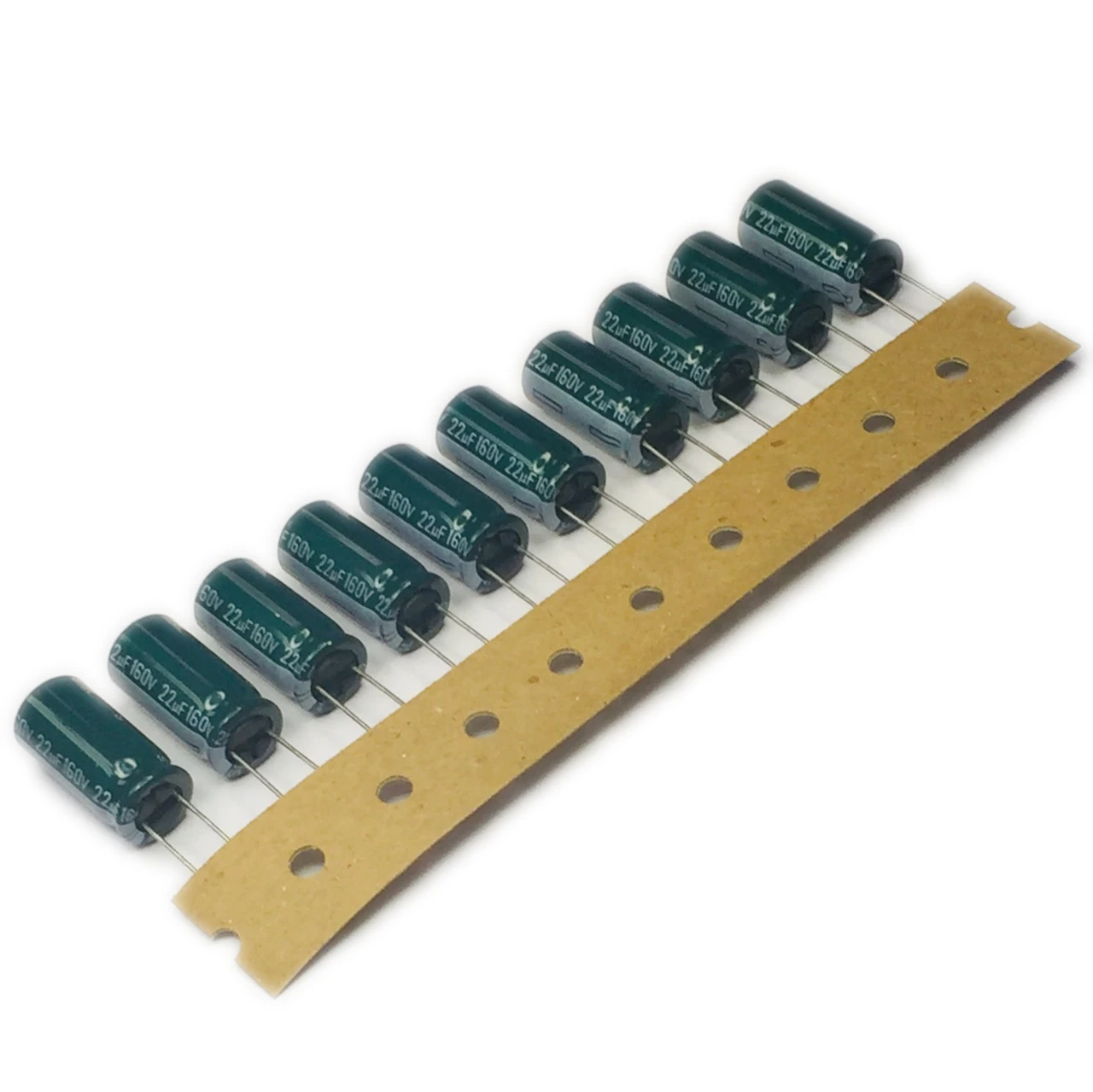 160V 22uF 85C 10x20 Radial Electrolytic Capacitor (UVR2C220MPD1TD) CROSS