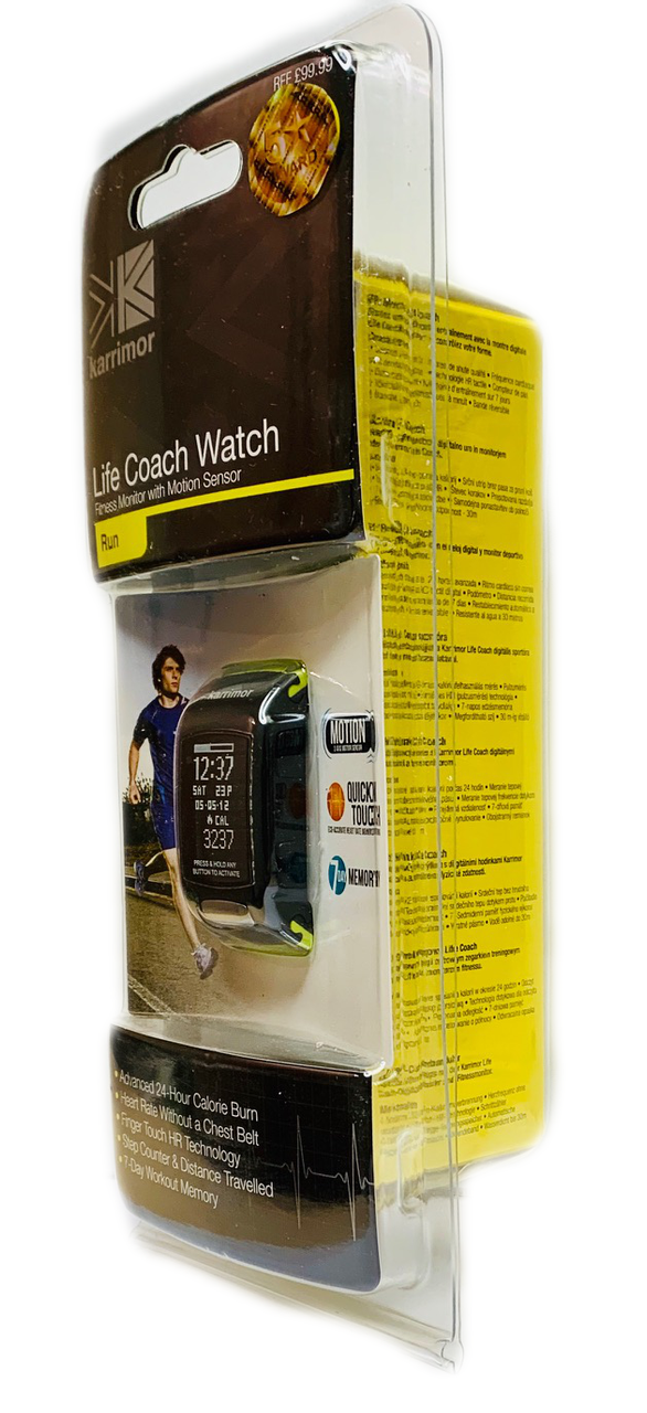 765037-28 Life Coach Watch Fitness Monitor With Motion Sensor, Color: Black/ Green