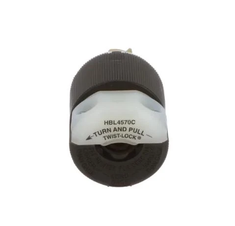 HBL4570C Connector Power Entry, 2P3W, L6-15, Power Entry, 15A, Black, White, Nylon (Polyamide) Body, 250V