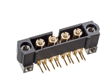 M80-MH313M5-04 Connector Header Through Hole, Right Angle 4 (Coax) position 4.00mm :RoHS