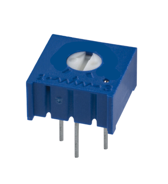 Pack of 5 3386T-1-501LF Trimmer 500 Ohms 0.5W, 1/2W PC Pins Through Hole Trimmer Potentiometer Cermet 1.0 Turn Top Adjustment