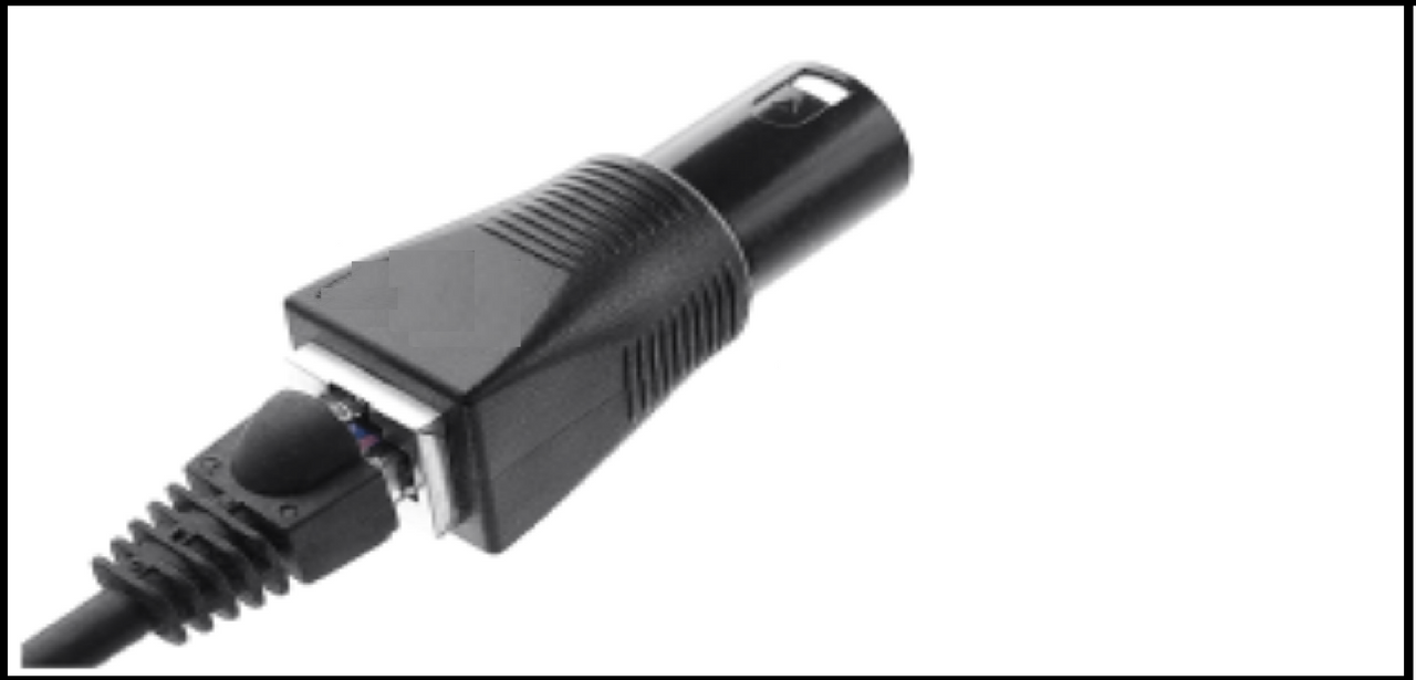XLR-RJ-45 Adapter CAT-5 Ethernet to DMX512 Cable Converter, Male 3-Pin, XLR-J-45-3M