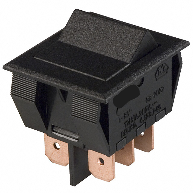 GR-2022-1600 Rocker Switch DPDT 16A (AC) 125 V Panel Mount, Snap-In