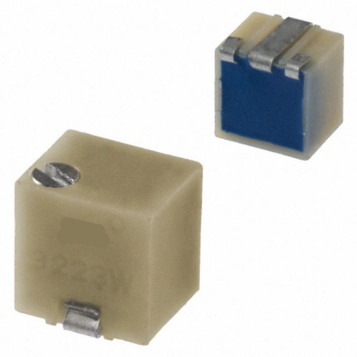 Pack of 2 3223W-1-203E Resistor 20k Ohms 0.125W, 1/8W J Lead Surface Mount Trimmer Potentiometer Cermet 11.0 Turn Top Adjustment