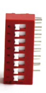 Pack of 4 78B08ST Dip Switch SPST 8 Position Through Hole Slide (Standard) Actuator 150mA 30VDC :RoHS
