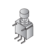 107-8216-EV  Pushbutton Switches ON-(ON) SPDT PC :RoHS , 107-8216-E