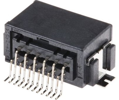 SM12B-CPTK-1A-TB(L) Automotive Connector 2mm CPT DBL RW Male Side Entry12CKT K-A, RoHs : Compliant , Cut Tape