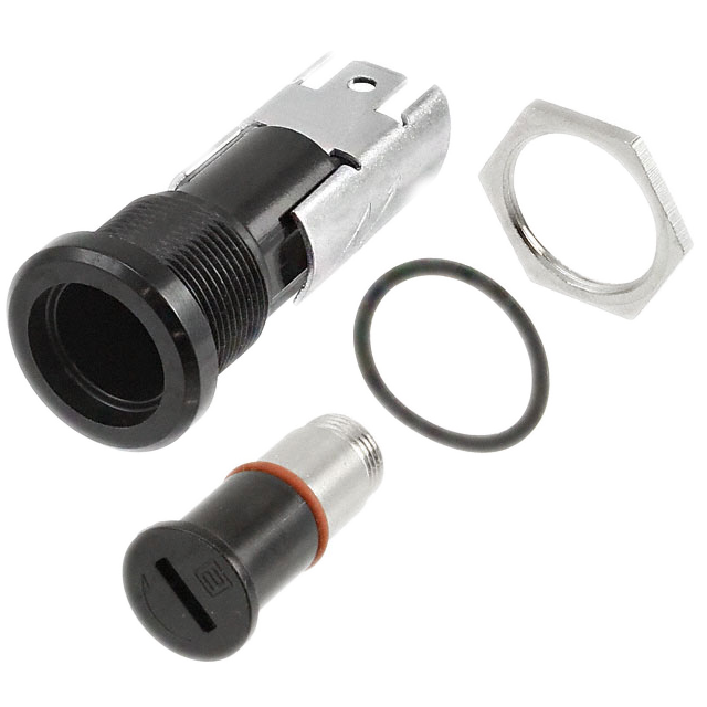 0031.2201  Fuseholder, Slot Knob, 600VAC/DC, 30A, Solder Term., Panel Mnt, IP67, for 5x20mm Fuses
