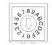 106-V4H16-EV Coded Rotary Switches RT ANG 4x1 Terminal 7.3mm Actuator, RoHs