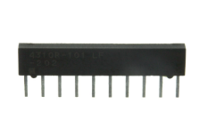 4310R-101-102 Resistor Network/Array 9 RES 1K OHM 10SIP