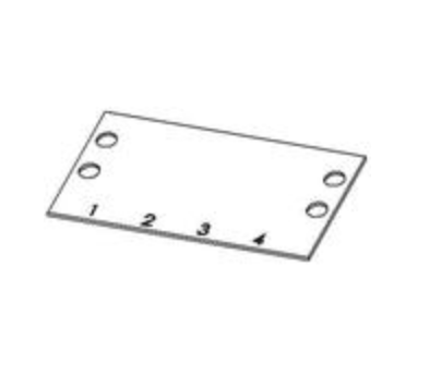 MS600-14-XP-2A Marking Strips - 600 (800) Series - Double Row - XP - 14 Terminals.