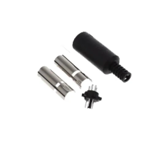 MD-40 Connector 4 Position Circular Plug, Male Pins Solder, Crimp Pin Adapter Available