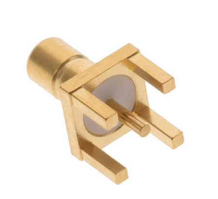2009-1511-000 SMB Connector Jack, Male Pin 50 Ohms Through Hole Solder