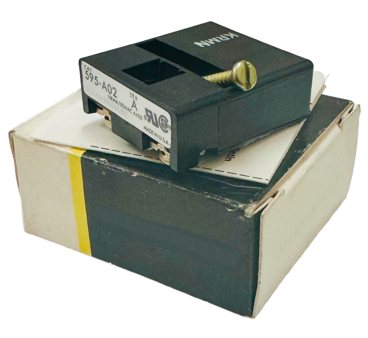 595-A02 Auxiliary Contact Kit consists of a contact assembly and mounting screw