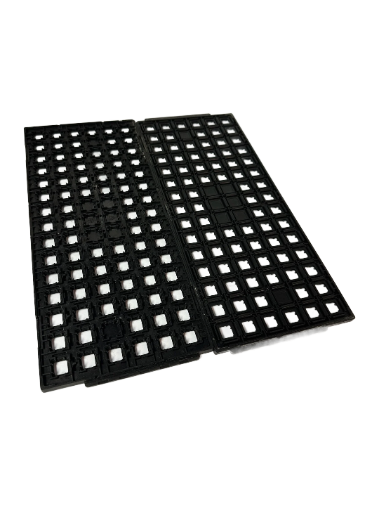 2 TRAYS 4221057-0001 IC Tray LQFP1414, 14x14x14, MPPO, UQ14141.40615XD, 150°C MAX