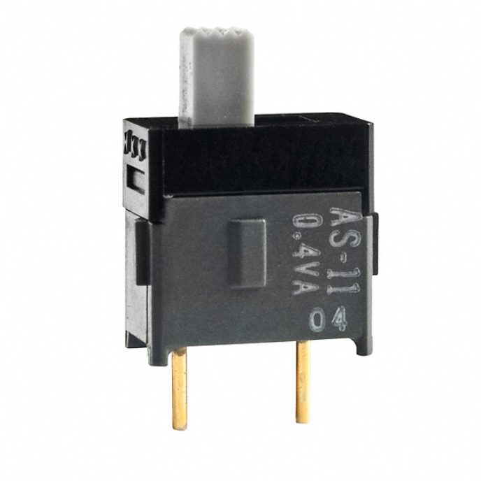 Pack of 4 AS11CP Slide Switch SPST 0.4VA 28V Through Hole, RoHs