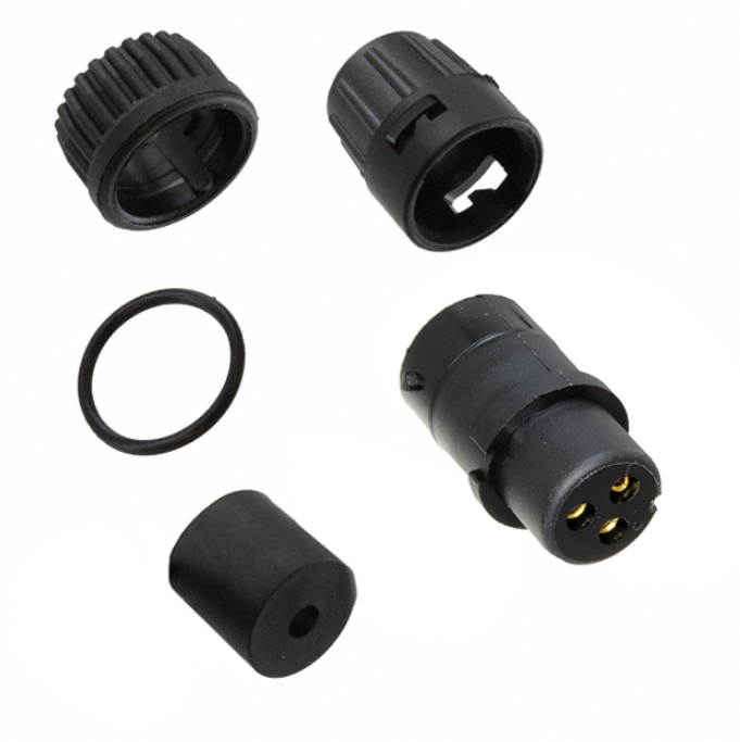 6382-3SG-315 CONN Plug Female 3P Gold SLDR Cup