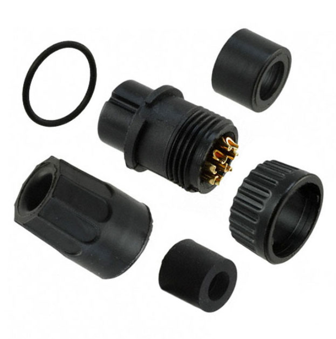 3282-9PG-315 Connector Circular Plug 9P Gold SLDR Cup