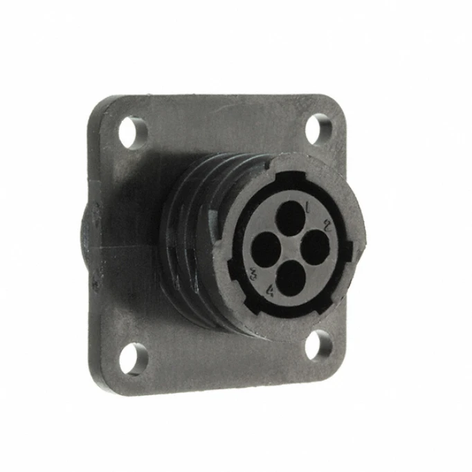 206430-1 Connector Circular Receptacle Housing 4 Position Panel Mount