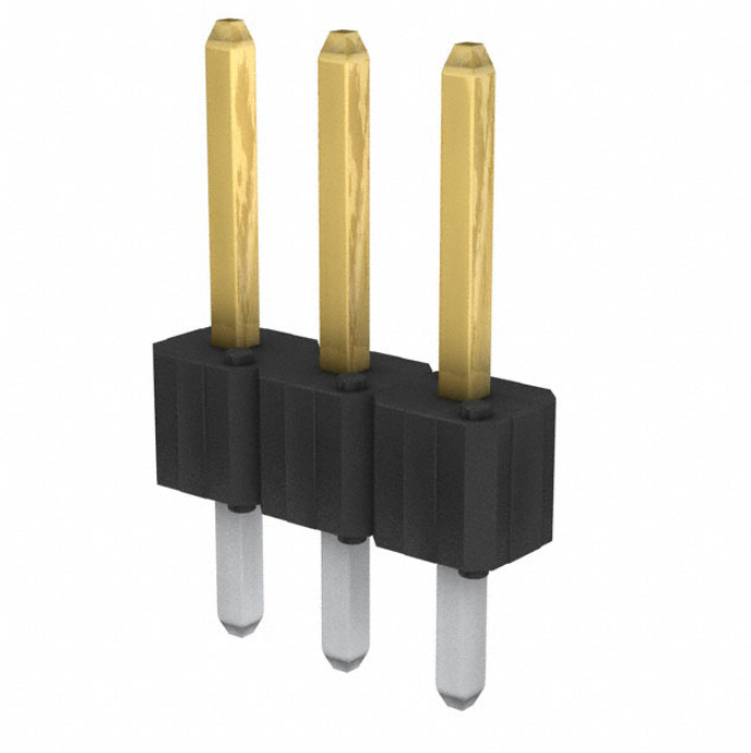 Pack of 4 68001-203HLF Connector Header Through Hole 3 position 0.100" (2.54mm), RoHs