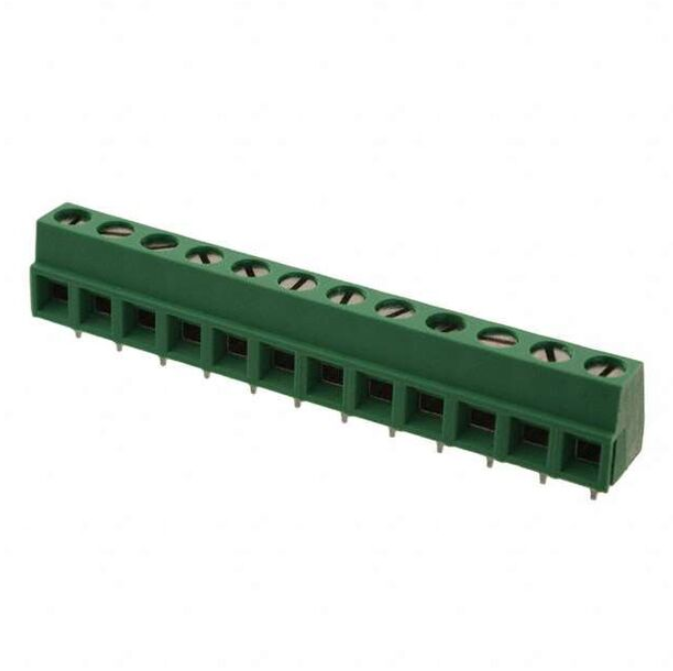 Pack of 2 1-282836-2 Connector Terminal Block Horizontal 12 Position 5.00mm Through Hole, RoHs