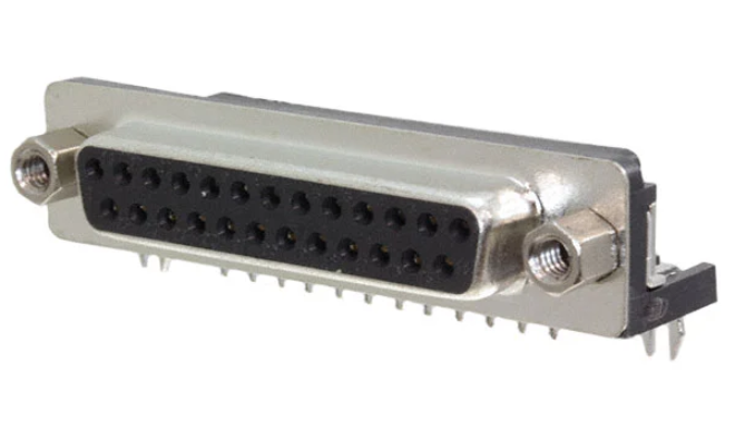 Pack of 5   DB25-SL-25   Connector D-Sub Receptacle, Female 25POS R/A