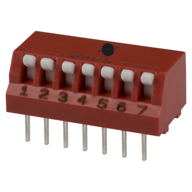 76PSB07S Switch Piano Dip SPST 0.15A 30V 7 Position Through Hole