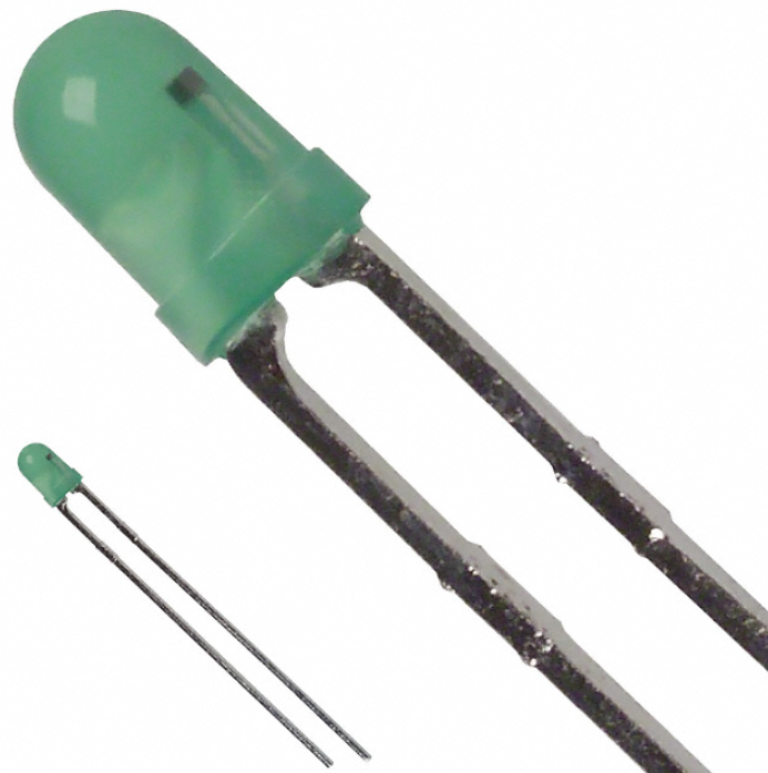Pack of 10 SSL-LX3044LGD Green LED Indication - Discrete 2.2V Radial