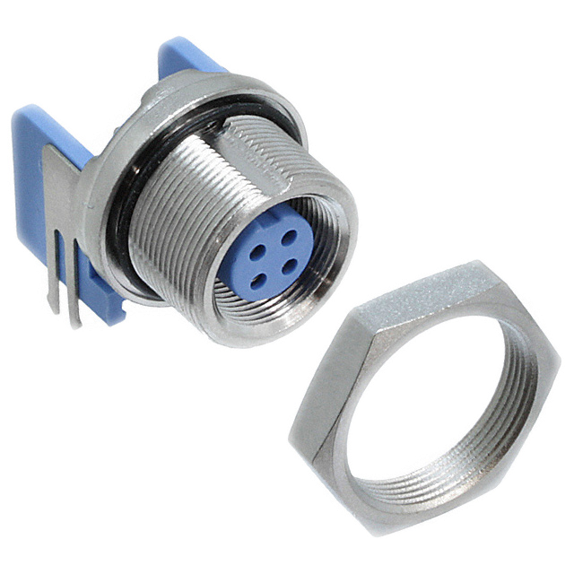 5-1437719-7   Circular Connector  4Position Receptacle Female Sockets Solder  
