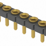 Pack of 4 SL-107-G-19 Connector Receptacle 7 Position Through Hole Gold, RoHs