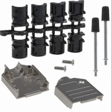 165X02609XE Connector 9 Position Two Piece Backshell Silver 180° Shielded