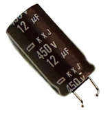 Pack of 10  CAP120  Capacitor Aluminum Electrolytic Radial 12UF 20% 450V, 105°C, Prep Leads,EKXJ451ELL120MJ20S