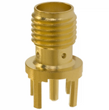 Pack of 5 142-0701-201 SMA Connector Jack, Female Socket 50 Ohms Through Hole Solder, Rohs