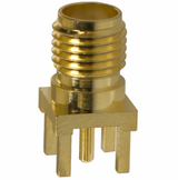 Pack of 2 132134 Connector Jack SMA Socket 50 OHM Through Hole Solder, Rohs