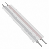 A9AAT-0202F Flat Flex Cable Assembly Solder Tab to Solder Tab 50.80mm 2 Position , Rohs