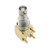 034-1030   Connector Jack Female Socket 75Ohm Panel Mount Through Hole Right Angle Solder
