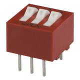 76SB04 Dip Switch SPST 4 Position Through Hole Rocker Actuator 150mA 30VDC